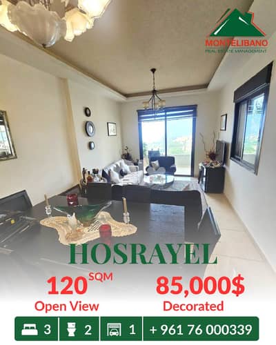 120 sqm Apartment in New Building For Sale in Hosrayel حصرايل