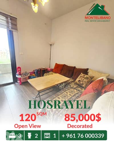 120 sqm Apartment in New Building For Sale in Hosrayel حصرايل