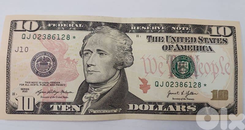 Uncirculated Star Ten USD Banknote 0