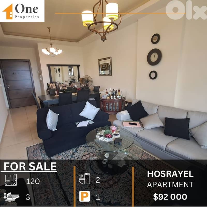 APARTMENT FOR SALE IN HOSRAYEL JBEIL 0