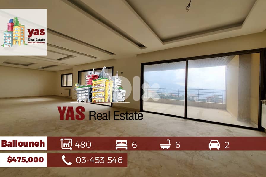 Ballouneh 480m2 | Duplex | Exceptional Property | Payment Facilities | 0