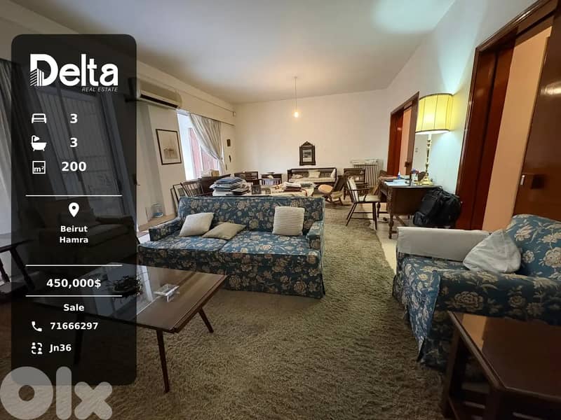 Apartment for Sale in Hamra, Beirut 0