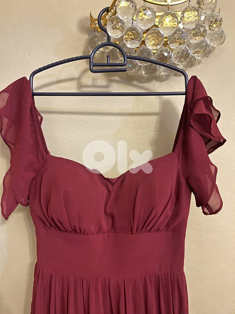 Burgundy Evening Dress 1