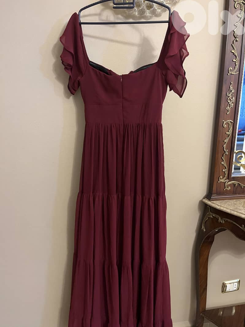 Burgundy Evening Dress 2