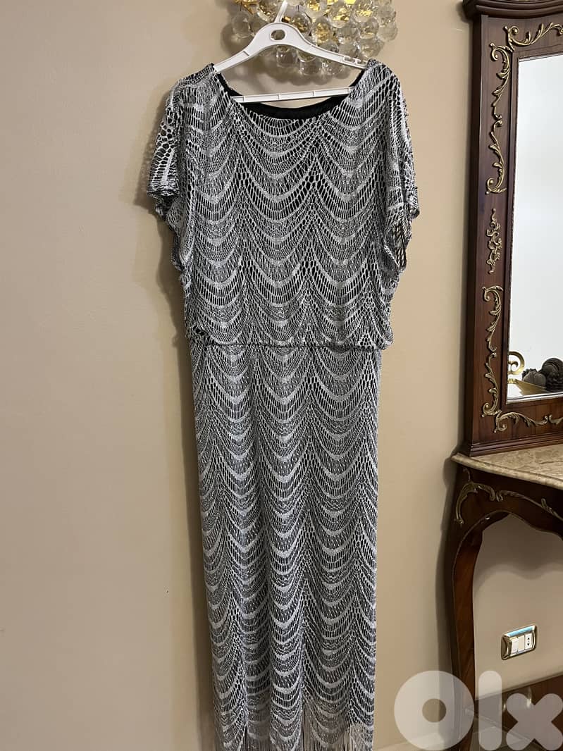 Silver Fringe Dress 0