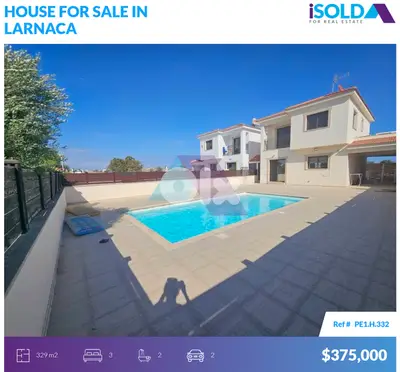 "Pyla, Larnaca" Detached 3-Bedroom House+Private Pool+View 4sale
