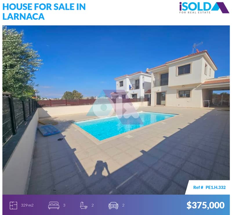 "Pyla, Larnaca" Detached 3-Bedroom House+Private Pool+View 4sale 0