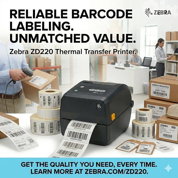 zebra zd220 thermal transfer desktop label printer 0