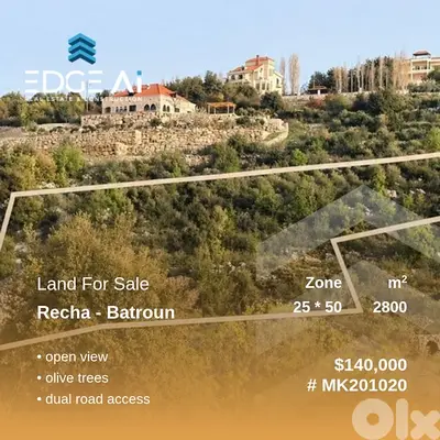 Land for Sale | Recha – Batroun #MK201020