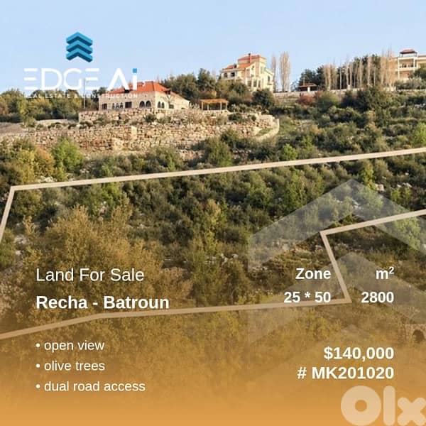 Land for Sale | Recha – Batroun #MK201020 0
