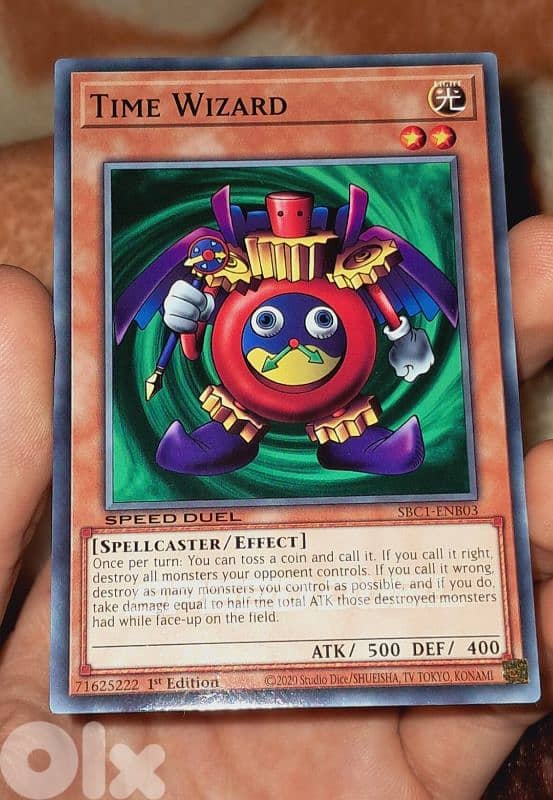 Original Yugioh Time Wizard 1st Edition Card 0