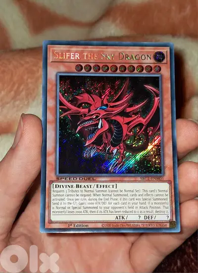 Original Slifer The Sky Dragon Egyptian God Card Secret Rare