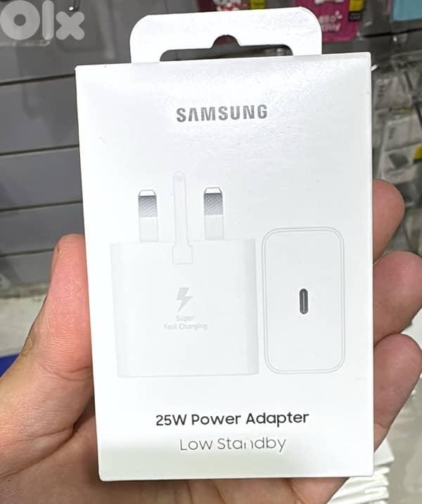 Samsung 25w pd adapter usb-c 3 pin white 0