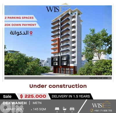  145 SQM Under Construction Apartment for SALE in Dekwaneh!