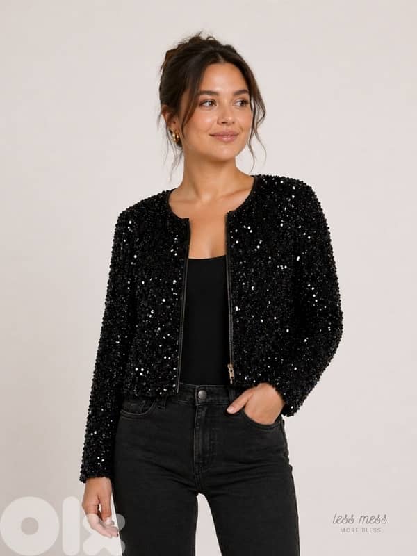 worn ONCE LIKE NEW SEQUINED 1