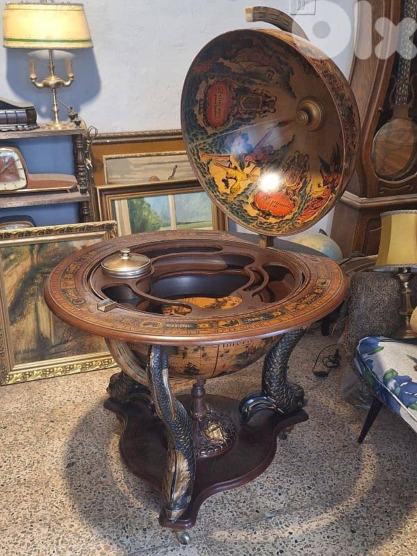 large italian unique globe bar 6