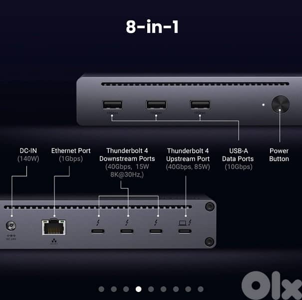 UGREEN Revodok Max 208 Thunderbolt 4 40Gbps 8-in-1 Docking Station 3