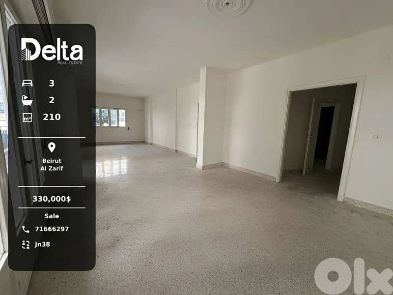 Apartment for sale in Zarif, beirut 0