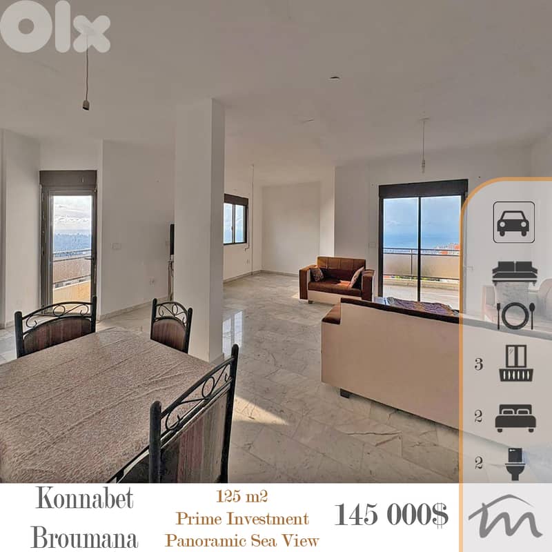 Konnabet Broummana | Prime Rental Investment | Panoramic Sea View 0