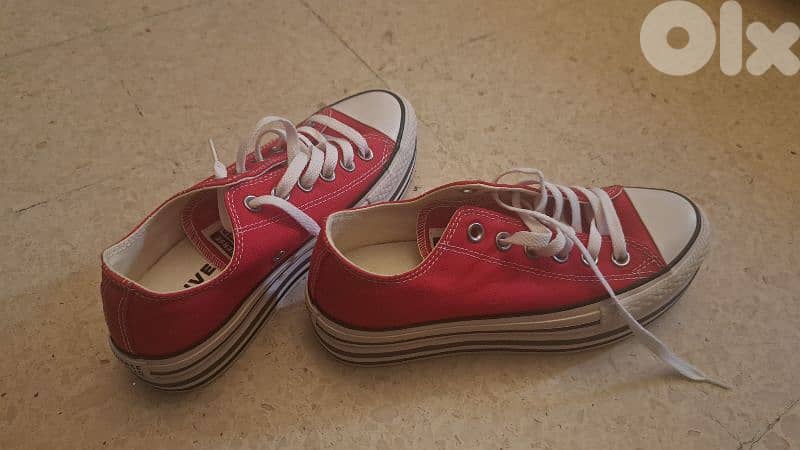 New converse with heel - size 7 0