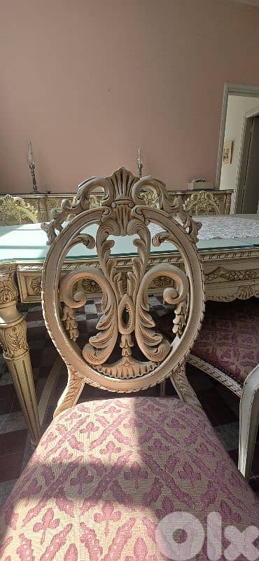 Antique Dining table 8 chairs 2