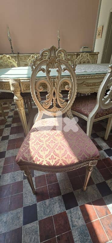 Antique Dining table 8 chairs 4