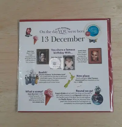 It all happened on the day You were born Birthday Greeting Cards.