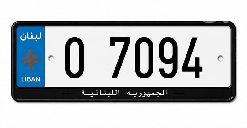 4 Digits Car Plate 7094 for sale رقم مميز 1