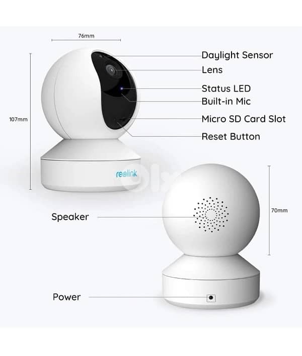 Reolink WIFI IP Camera Indoor E1 3MP Pan Tilt Baby Monitor 8