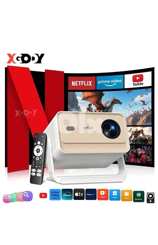 Projector Bluetooth WIFI 700ANSI Home Theater Movie Whale Os HDMI USB 0