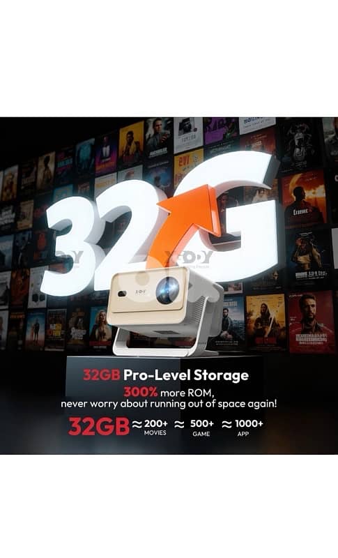 Projector Bluetooth WIFI 700ANSI Home Theater Movie Whale Os HDMI USB 11