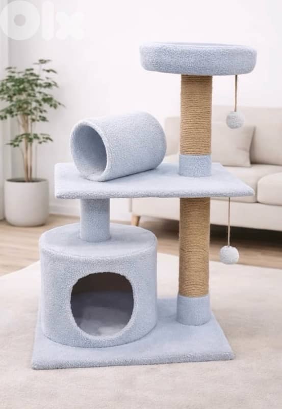 Modern Cat Tree with Bed & Scratching Posts – New Modern Design 0