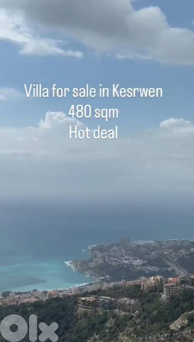 Hot Deal Villa For Sale in Chnaniir, Keserouan