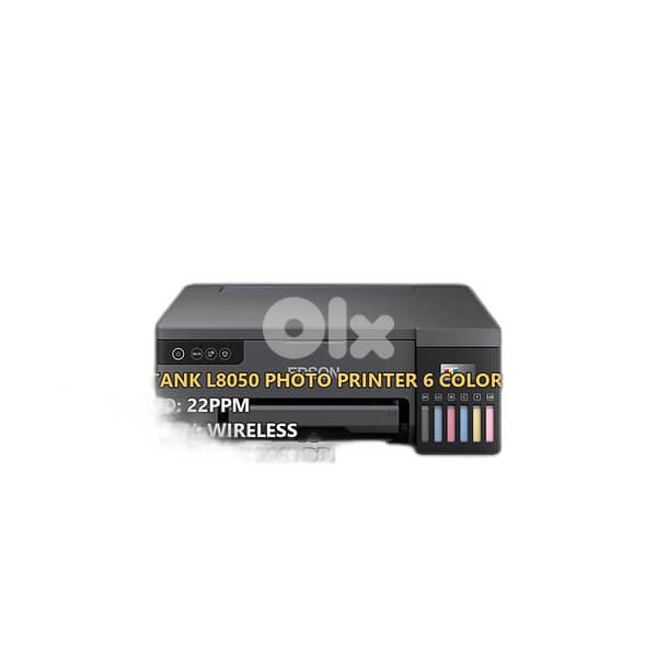 Epson EcoTank L8050 Photo Printer 6 Color Ink System 22ppm 0
