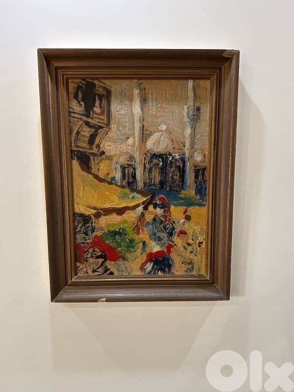 antique abstract painting 0