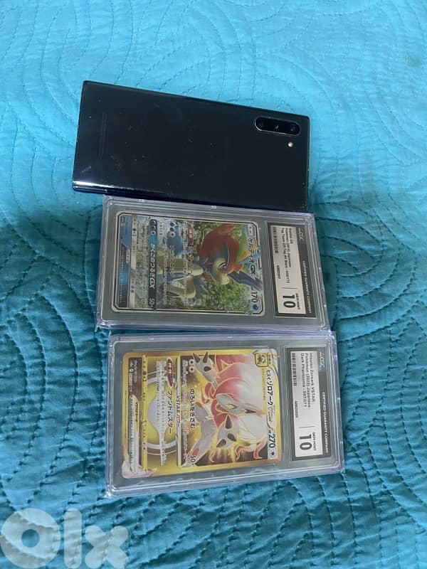 samsung galaxy note 10 256gb with 2 free pokemon psa 10s 0