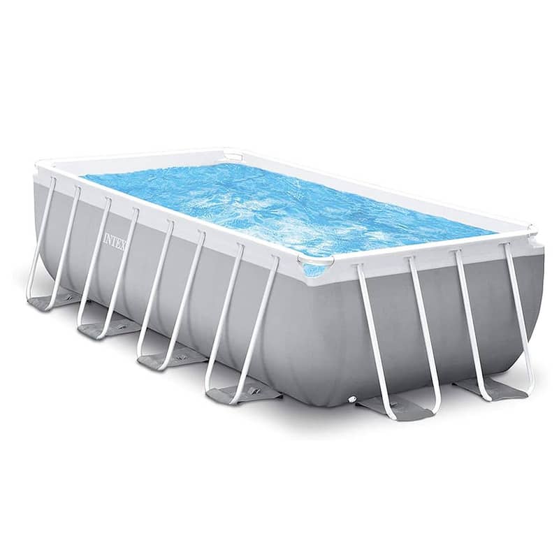 Intex Prism Frame Pool Rectangular With Filter 400x200x122CM-حوض سباحة 0