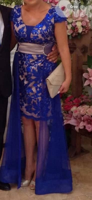 Blue High-Low Dress – Worn Twice 1