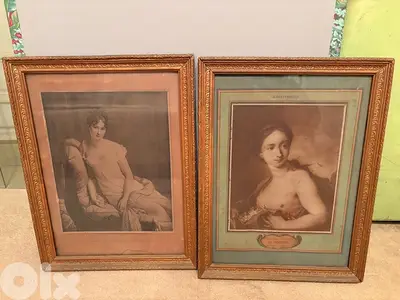 Lot de 2 anciennes reproductions “Mme de Récamier et le printemps”