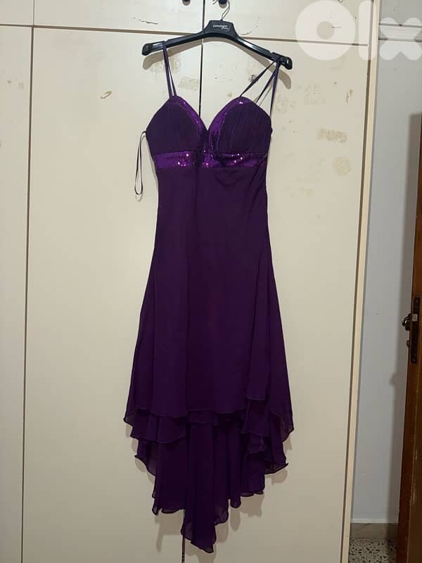 Purple Elegant Dress 0