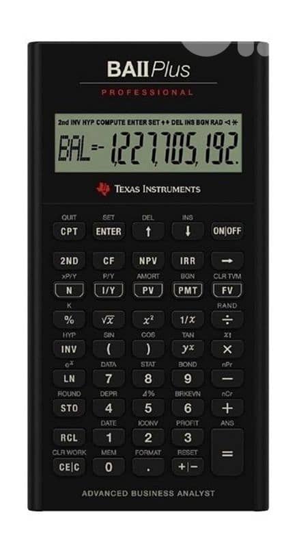 Calculator texas instruments ba2 plus professional 0