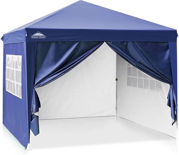 EAGLE PEAK 3m X 3m Pop Up Gazebo Tent With 4 Side Walls 1