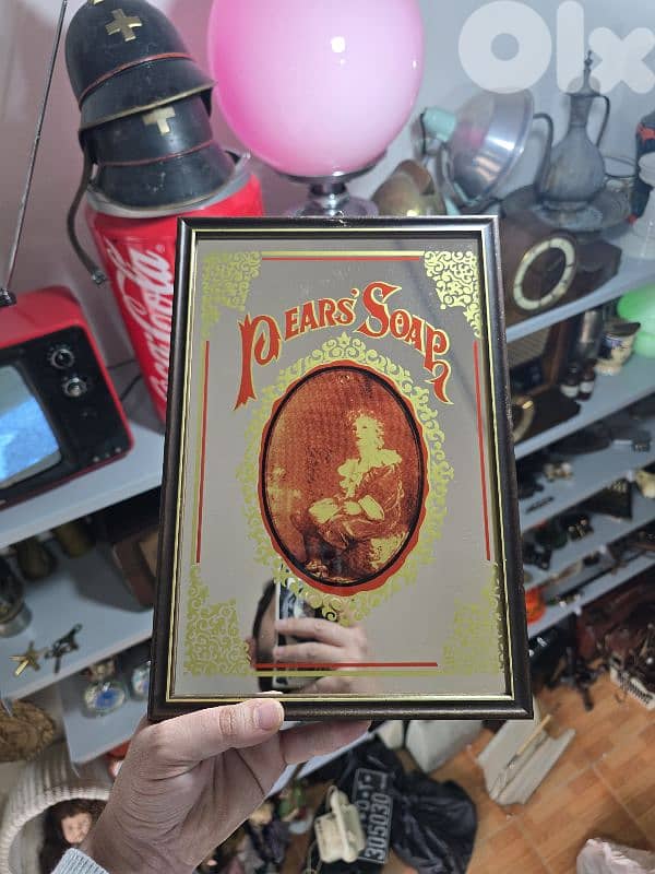 vintage Pears Soap advertising mirror 0
