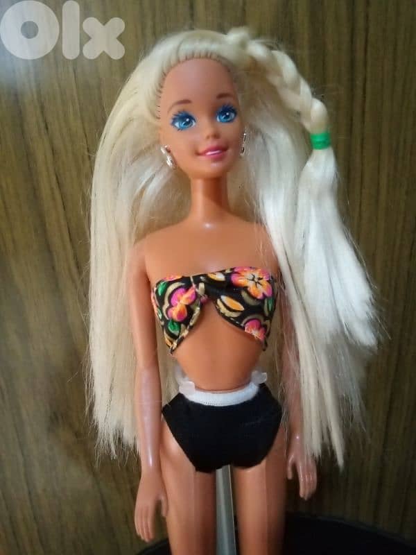 TROPICAL SPLASH Barbie rare Mattel1994 great doll+her own swimwear top 5