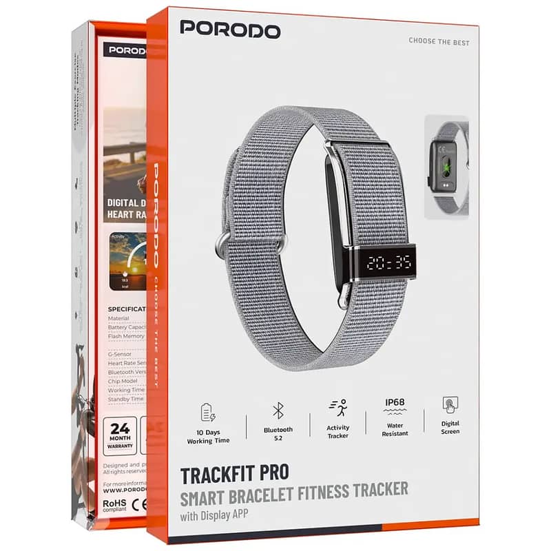 Porodo Trackfit Pro Smart Bracelet Fitness Tracker with Display App 4