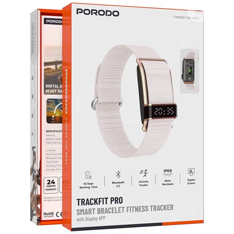 Porodo Trackfit Pro Smart Bracelet Fitness Tracker with Display App 5