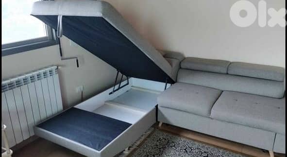 Corner Couch (Gray) with storage 1