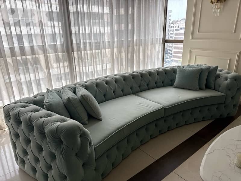 Sofa Set + Marble Table + 3 Decor Pieces 2