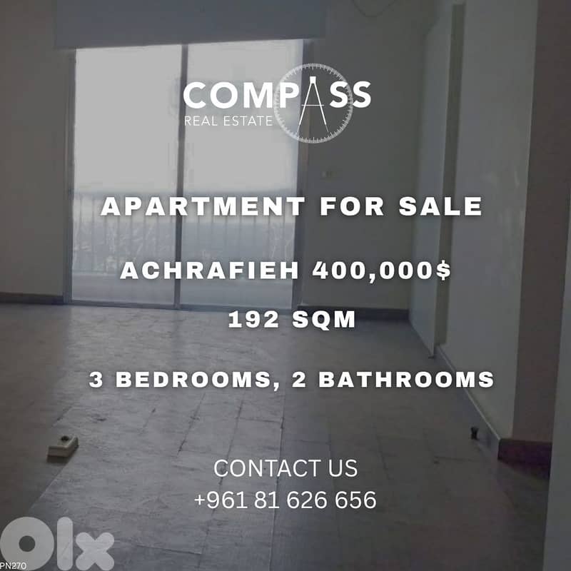 APARTMENT FOR SALE IN ACHRAFIEH 0