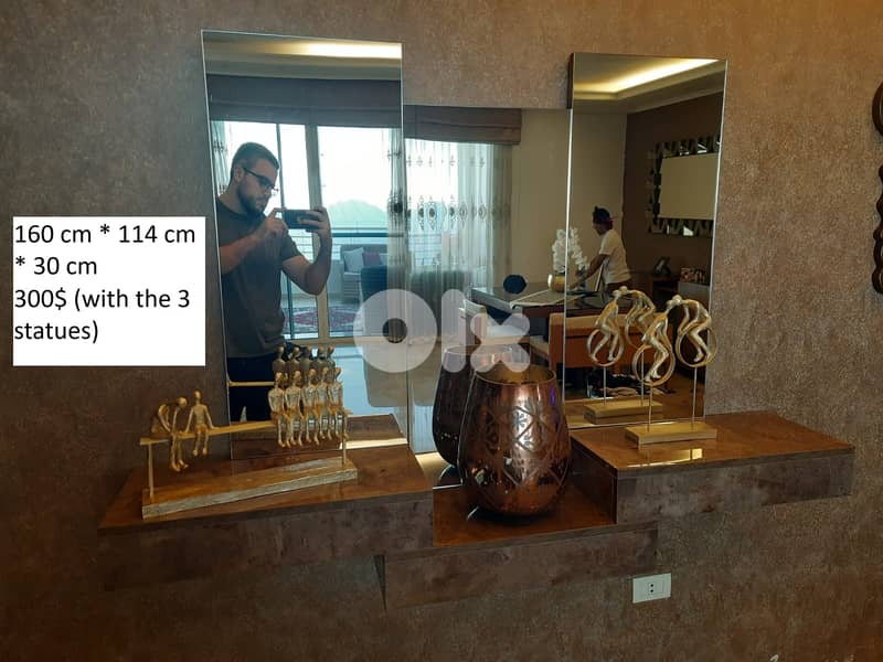 Mirror, Console, and Painting for sale 0